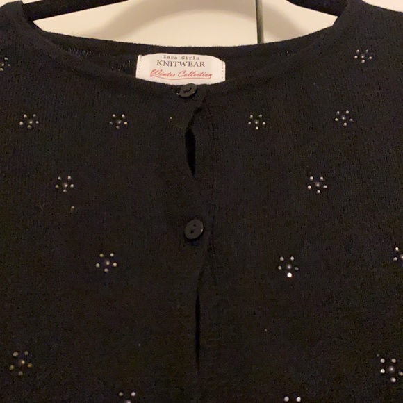 Zara Rhinstone Flower Cardigan - Picture 3 of 4